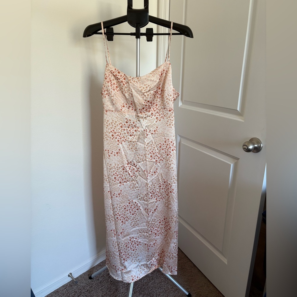 Elegant Pink Floral Women's Dress